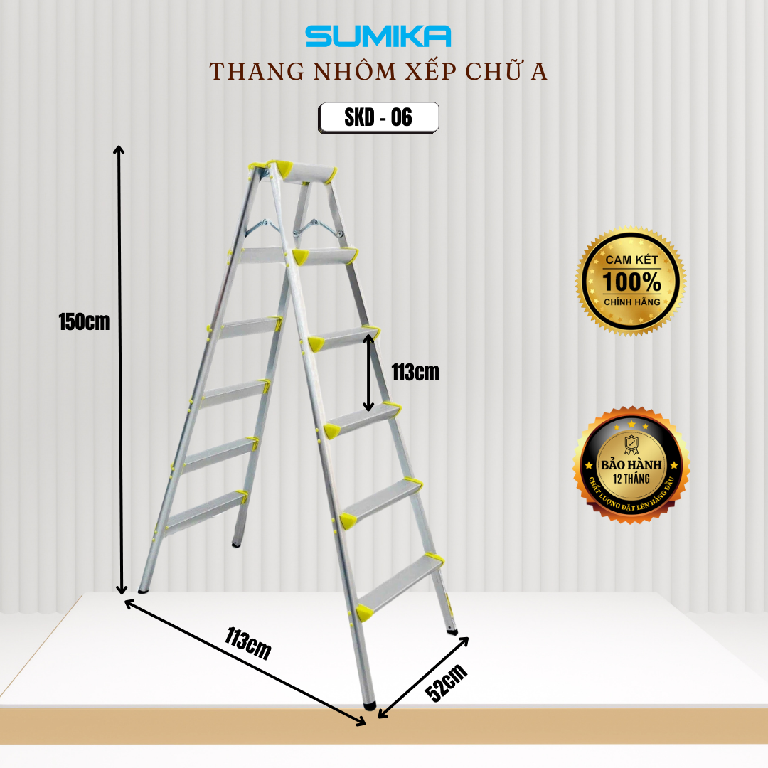 Ưu điểm nổi bật của thang nhôm xếp chữ A Sumika SKD06