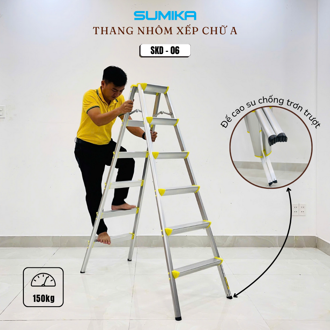 Ưu điểm nổi bật của thang nhôm xếp chữ A Sumika SKD06