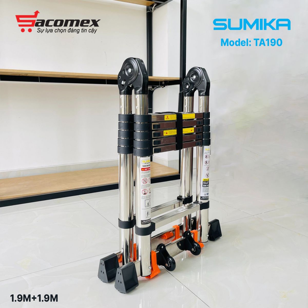 Thang Inox rút chữ A Sumika TA190 
