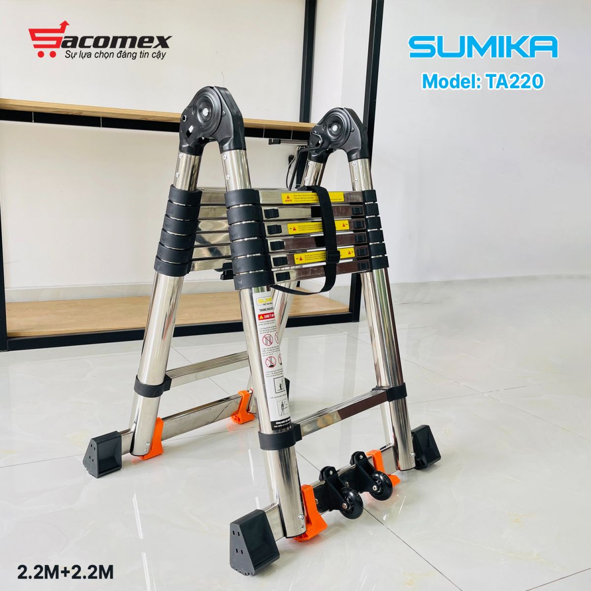 Thang Inox rút chữ A Sumika TA220