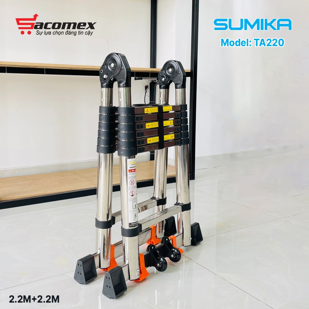 Thang Inox rút chữ A Sumika TA220