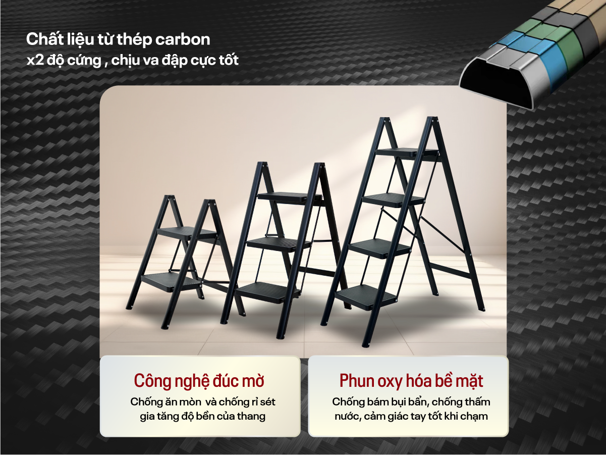 Đặc điểm nổi bật của thang ghế gấp gọn thông minh 2 bậc Fujihome SL102B