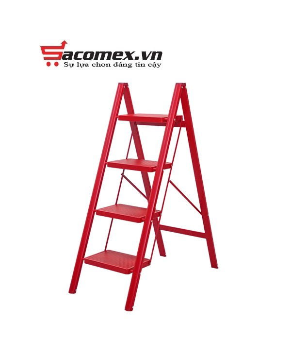 Giới thiệu thang ghế gấp gọn thông minh 4 bậc Fujihome SL104R (Red)