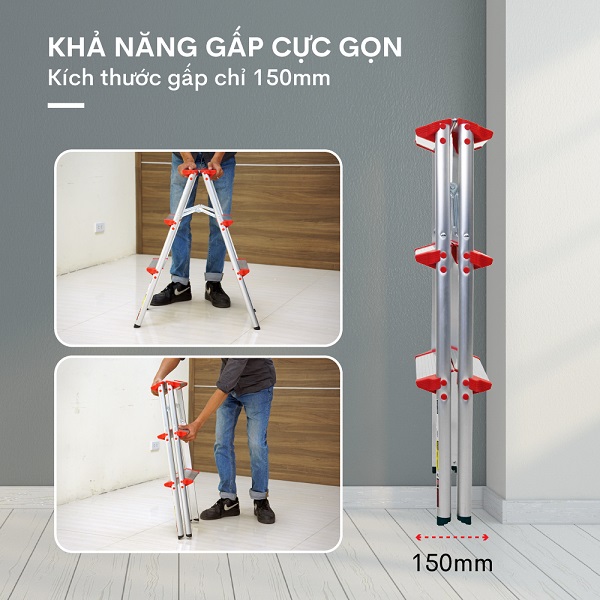 Đặc điểm nổi bật của thang nhôm gấp chữ A Fujihome DL203