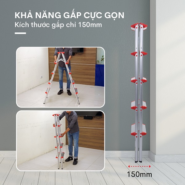 Ưu điểm nổi bật của thang nhôm gấp chữ A Fujihome DL205