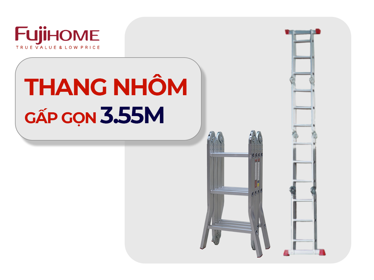 Đặc điểm nổi bật thang nhôm gấp đa năng Fujihome ML103S