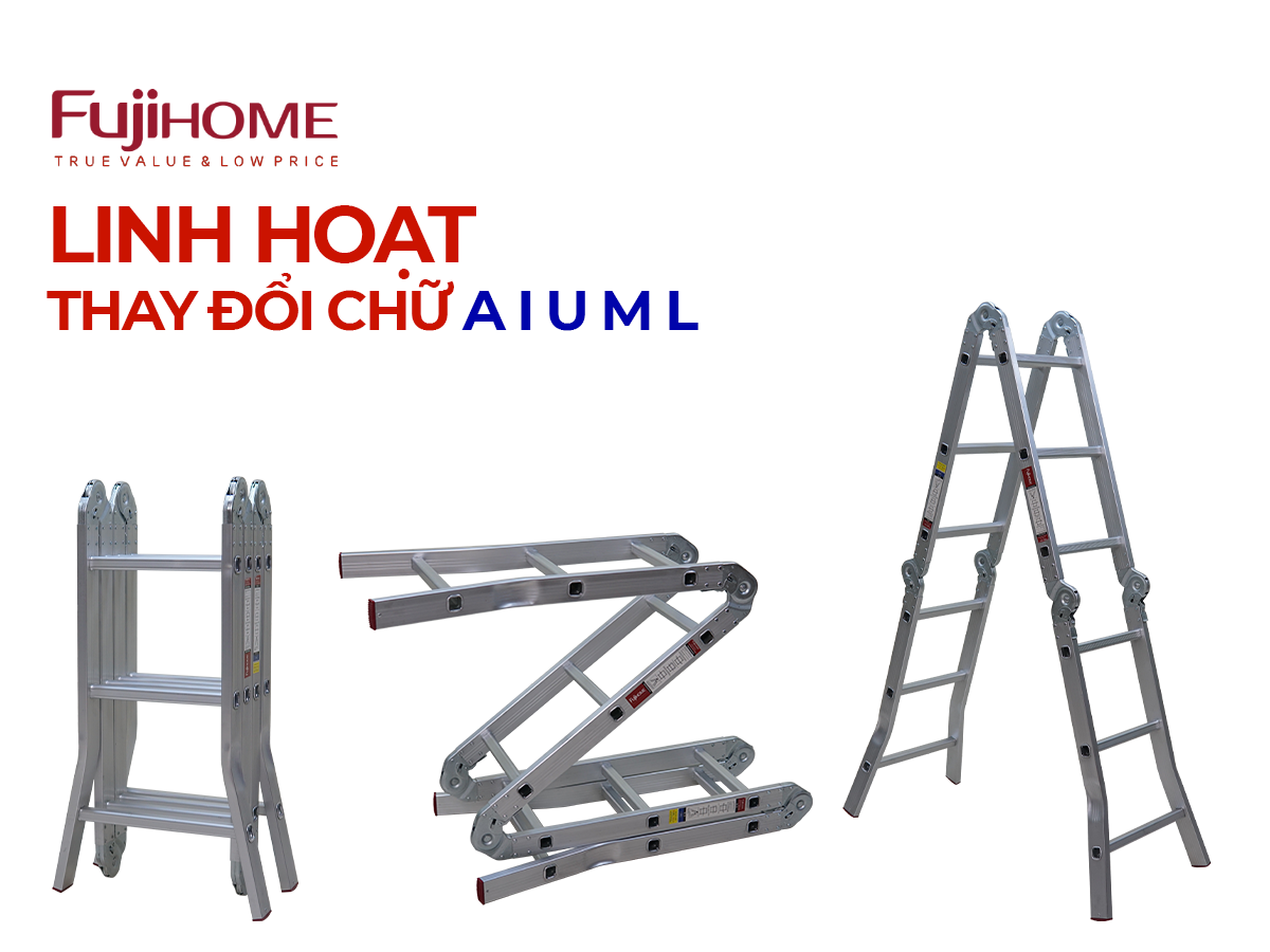 Đặc điểm nổi bật thang nhôm gấp đa năng Fujihome ML103S