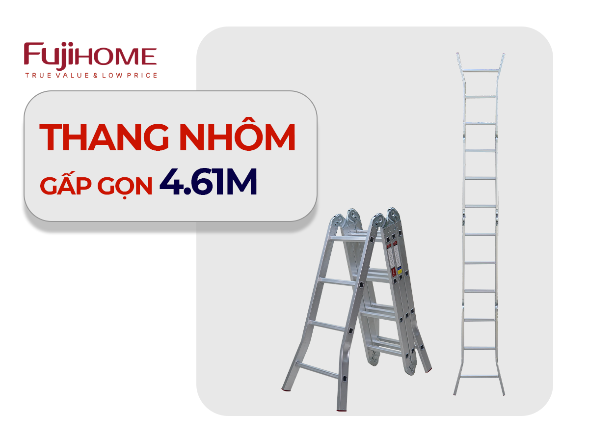 Đặc điểm nổi bật thang nhôm gấp đa năng 4 đoạn Fujihome ML104S