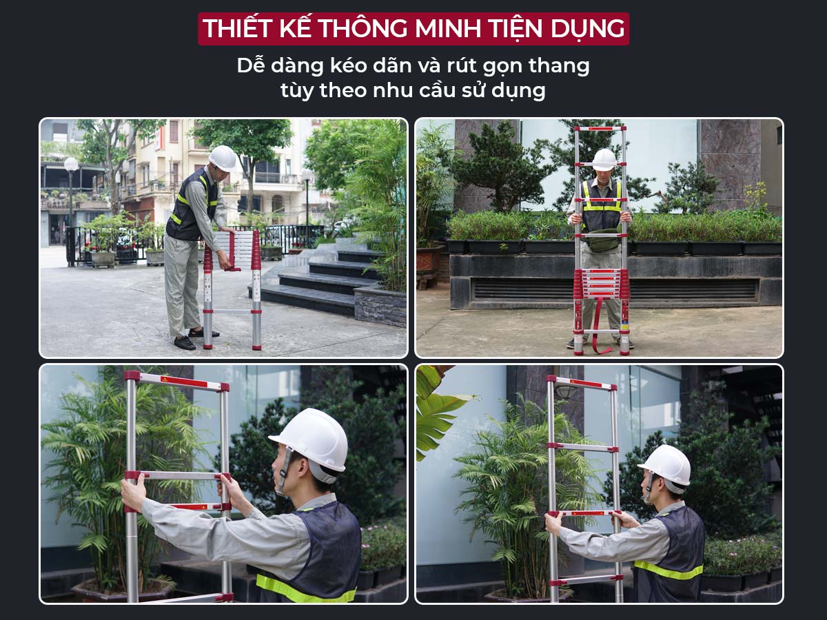 Công dụng của thang nhôm rút gọn đơn Fujihome TLI380R
