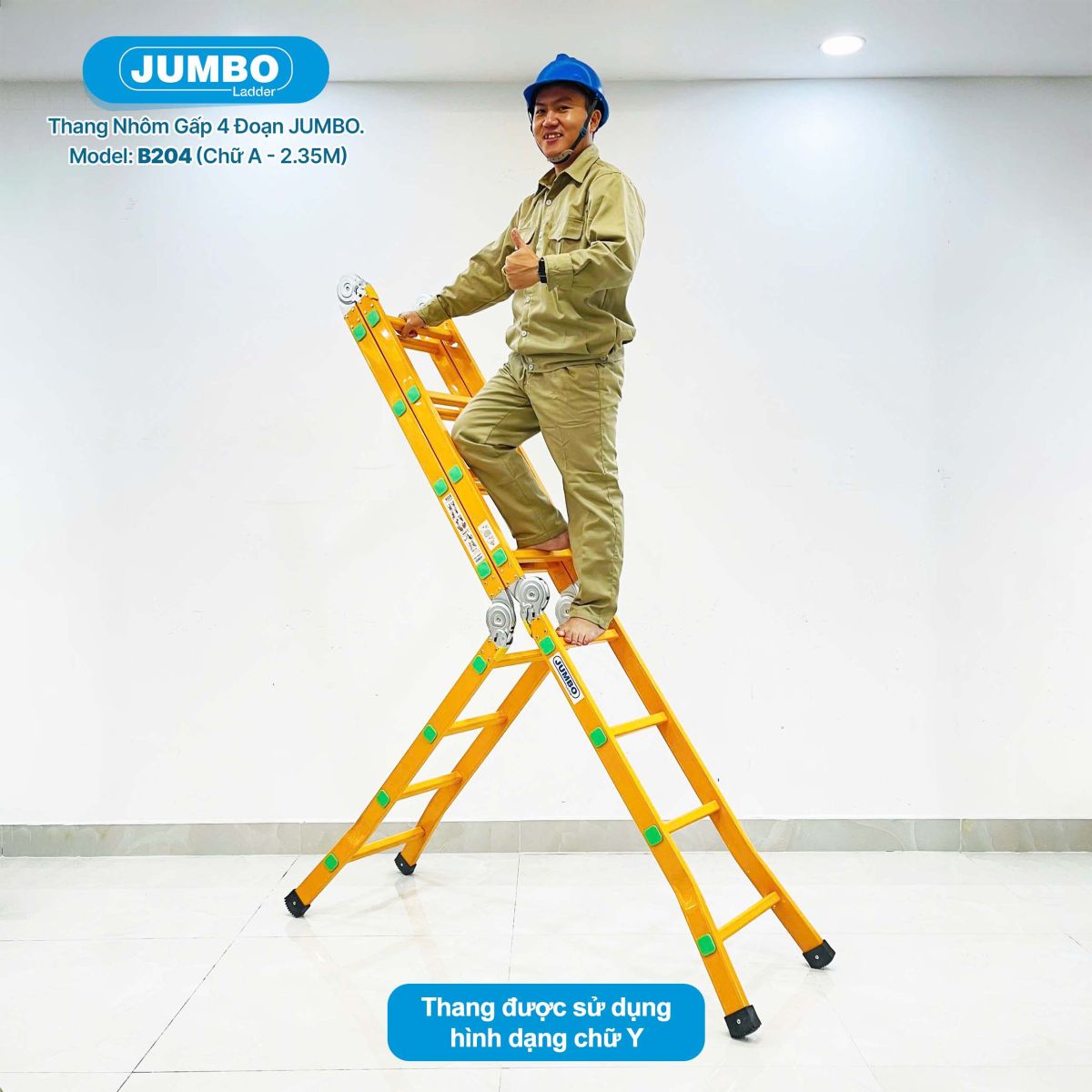 Ứng dụng thực tế của thang nhôm gấp đa năng Jumbo B204