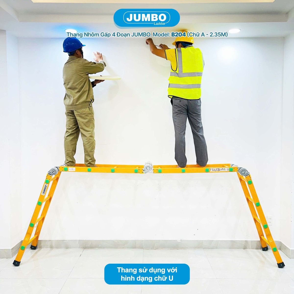 Ứng dụng thực tế của thang nhôm gấp đa năng Jumbo B204