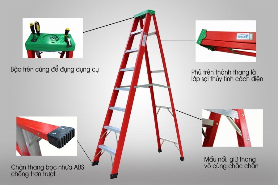 Ưu điểm nổi bật của thang cách điện chữ A Nikawa NKJ-8C