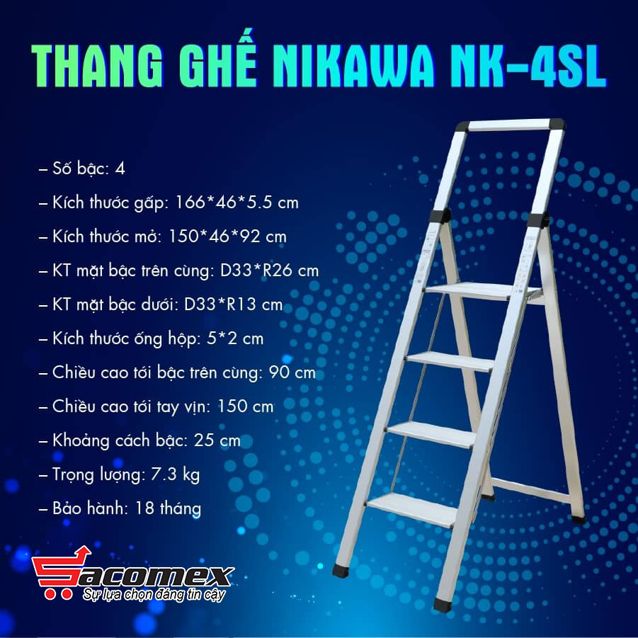 Giới thiệu thang ghế nhôm Nikawa NK-4SL
