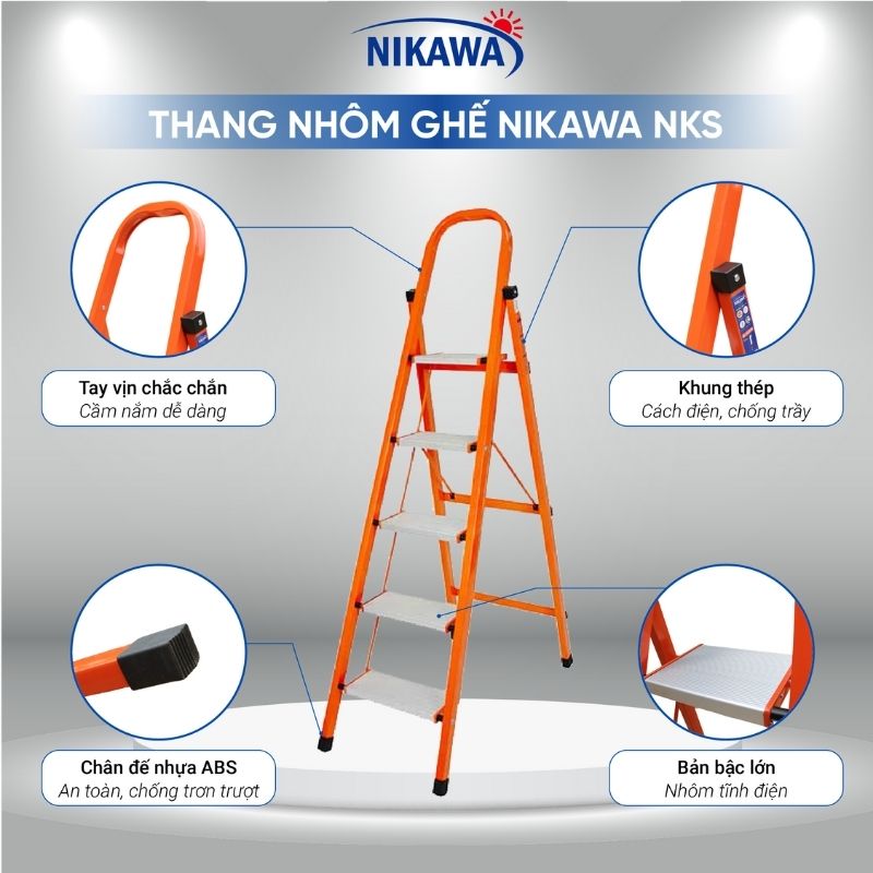 Đặc điểm nổi bật của thang ghế Nikawa NKS-06