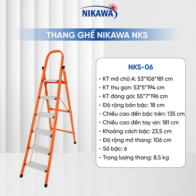 Đặc điểm nổi bật của thang ghế Nikawa NKS-06