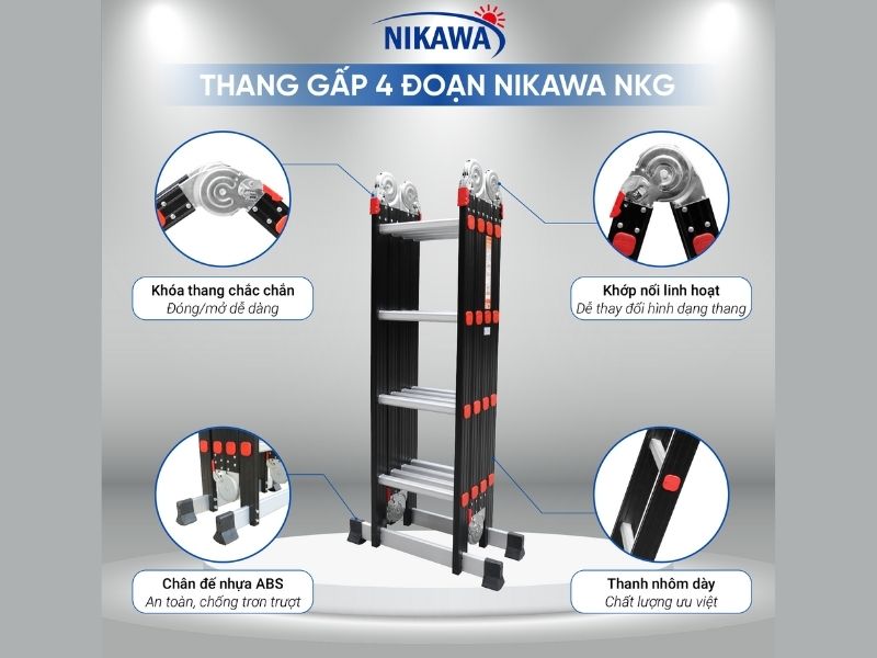 Điểm nổi bật của thang nhôm Nikawa NKG-46
