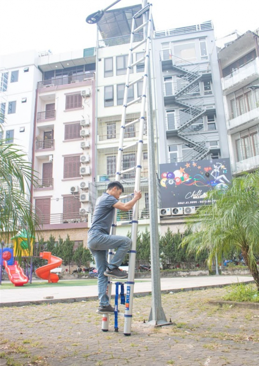 Ứng dụng của thang nhôm rút đơn Nikawa NK-60