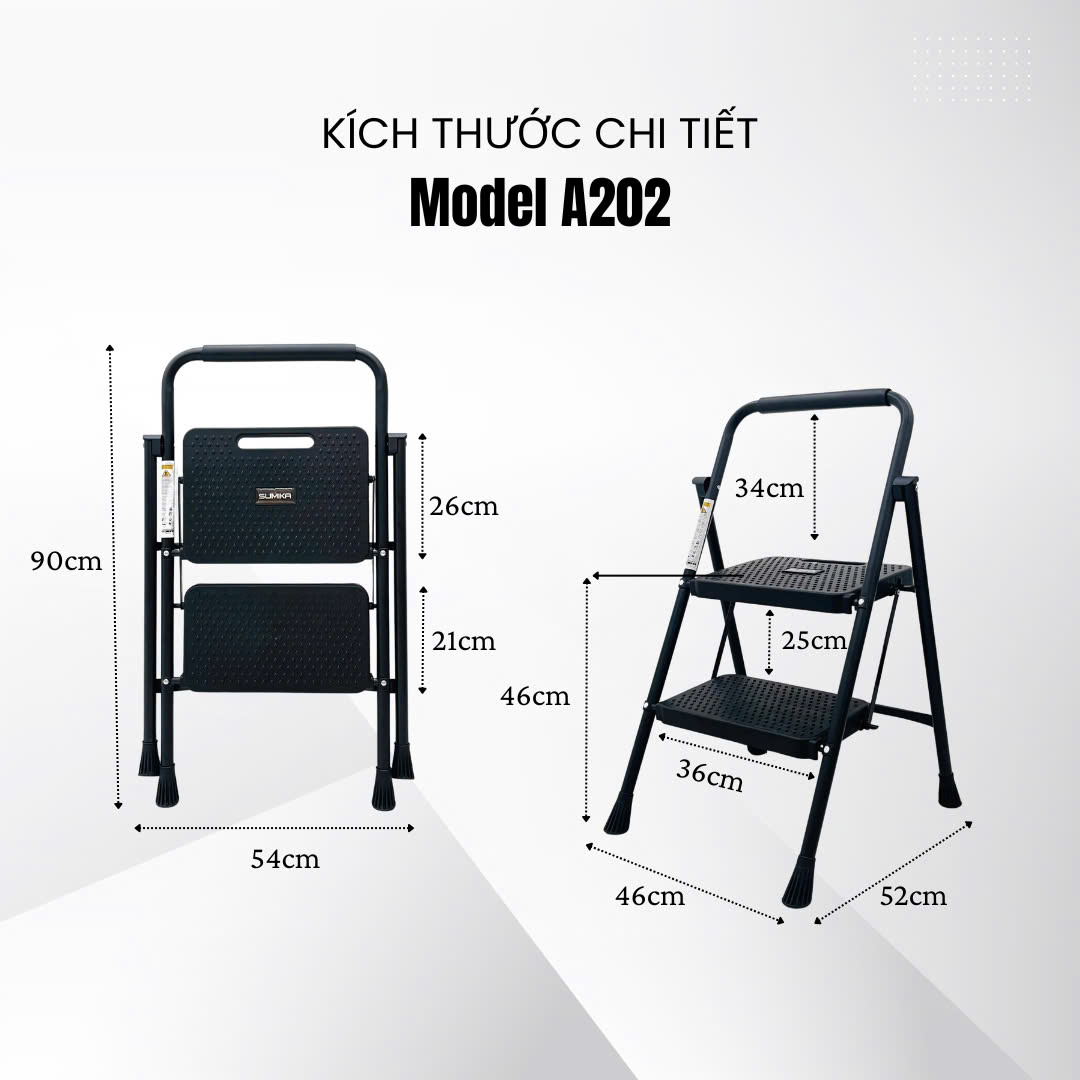 Ưu điểm nổi bật của thang ghế gia đình 02 bậc Sumika A202