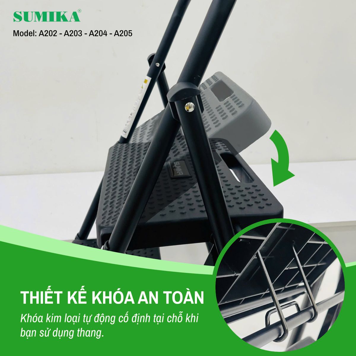 Đặc điểm nổi bật của thang ghế gia đình 03 bậc Sumika A203