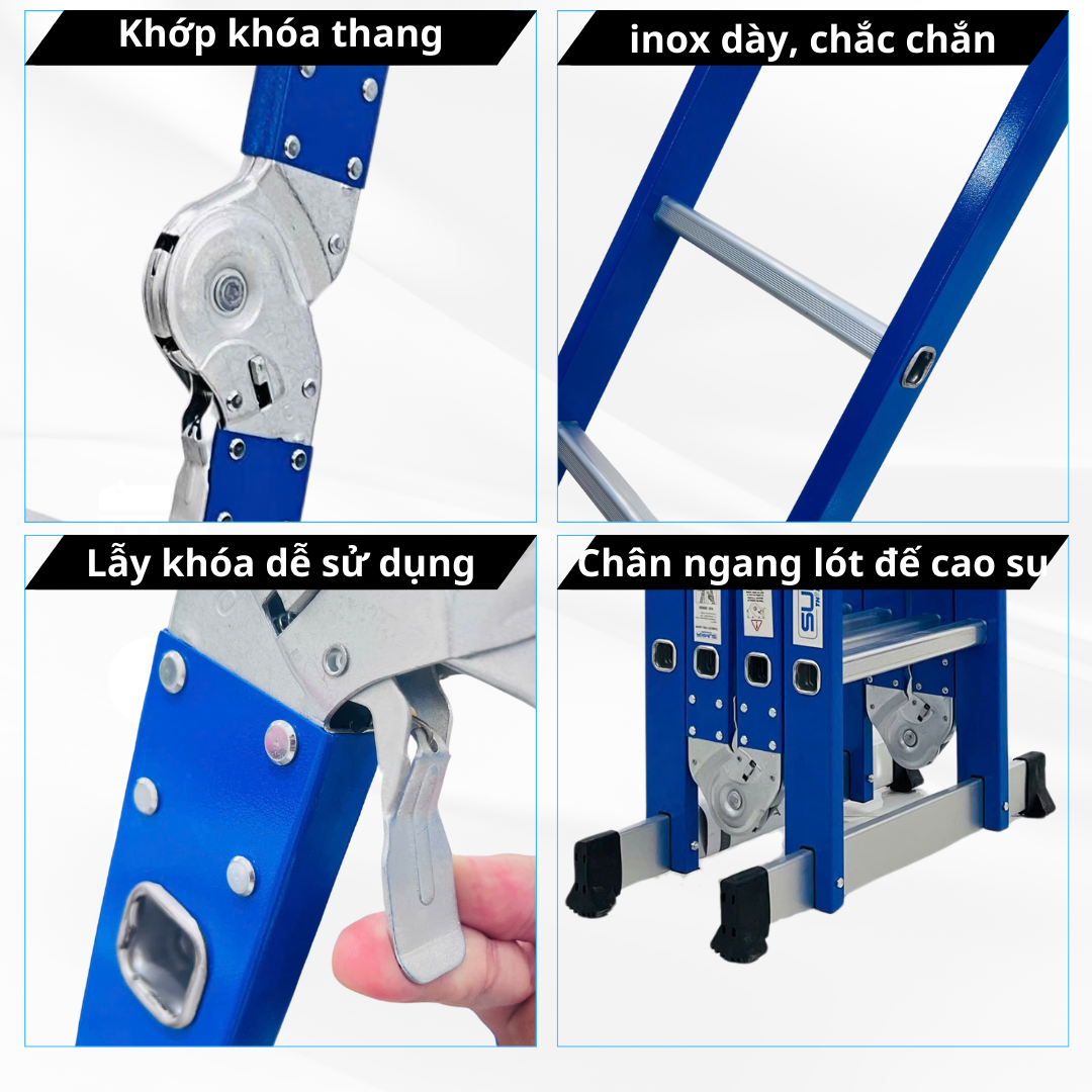 Ưu điểm nổi bật của thang inox gấp đa năng Sumika SKS604