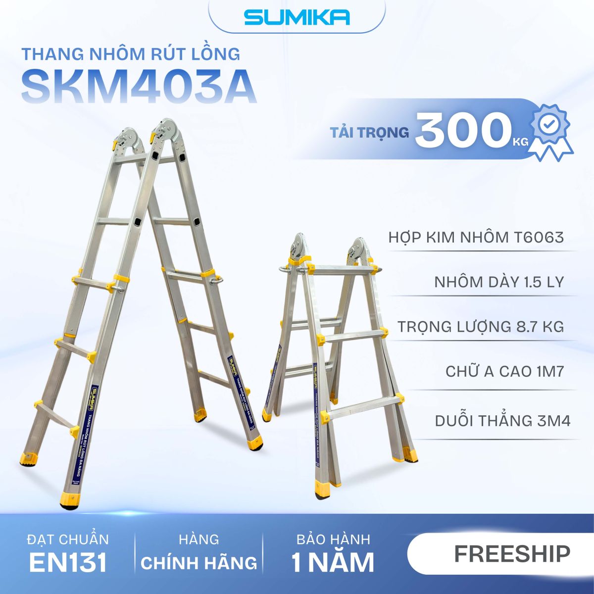 Ưu điểm nổi bật của thang nhôm gấp đa năng Sumika SKM403A