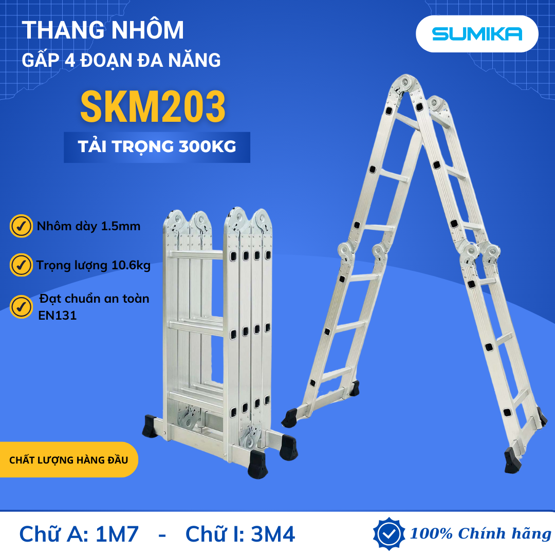 Ưu điểm nổi bật của thang nhôm gấp đa năng Sumika SKM203