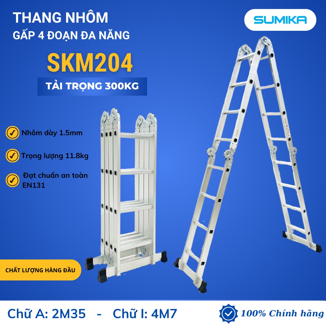 Ưu điểm nổi bật của thang nhôm gấp đa năng Sumika SKM204