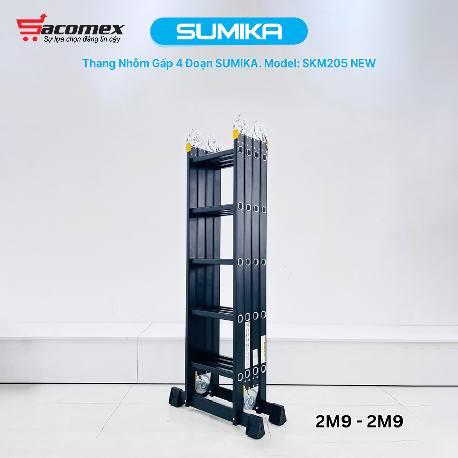 thang nhôm gấp 4 đoạn Sumika SKM205 NEW