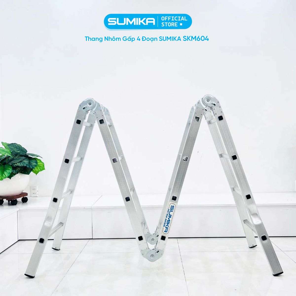 Đặc điểm nổi bật của thang nhôm xếp 4 đoạn Sumika SKM604