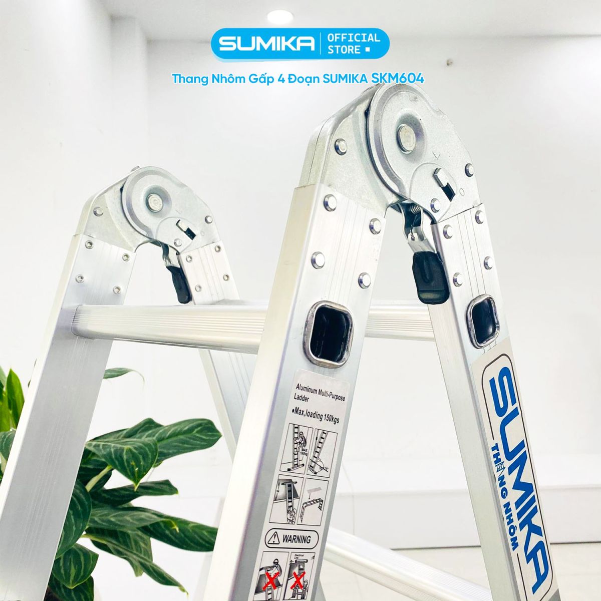 Đặc điểm nổi bật của thang nhôm xếp 4 đoạn Sumika SKM604