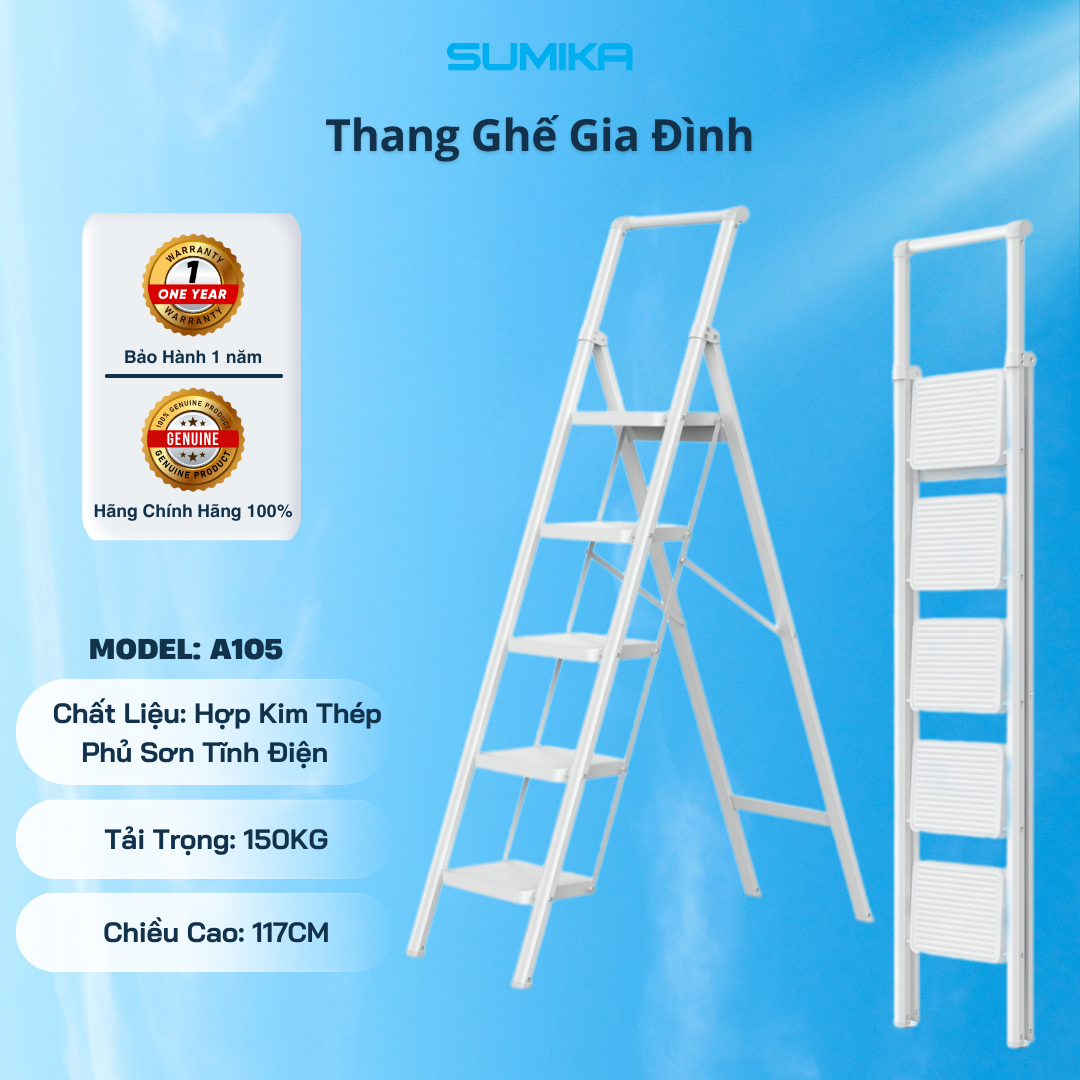 Ưu điểm nổi bật của thang ghế 5 bậc SUMIKA A105