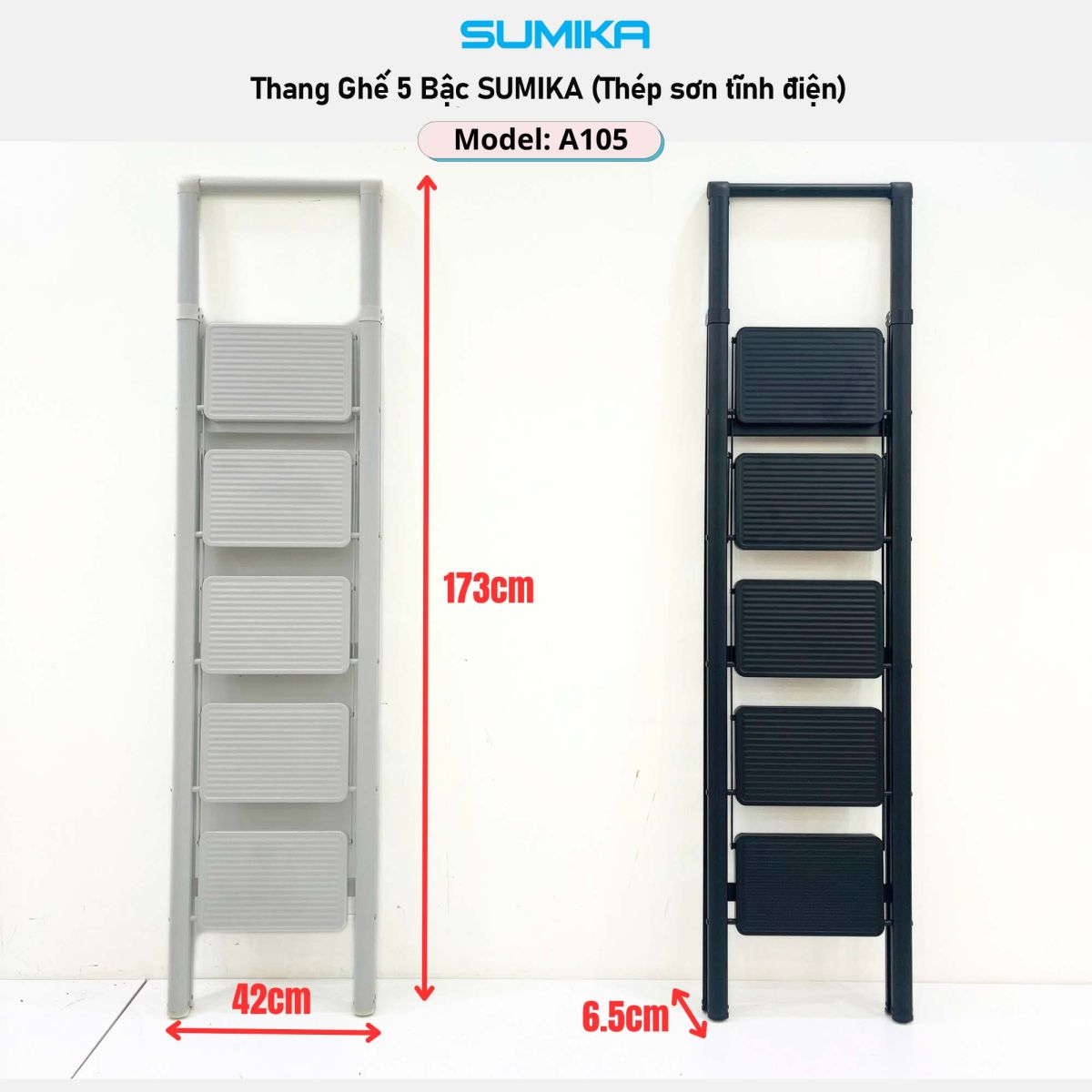 Một số lưu ý khi sử dụng thang ghế 5 bậc Sumika A105
