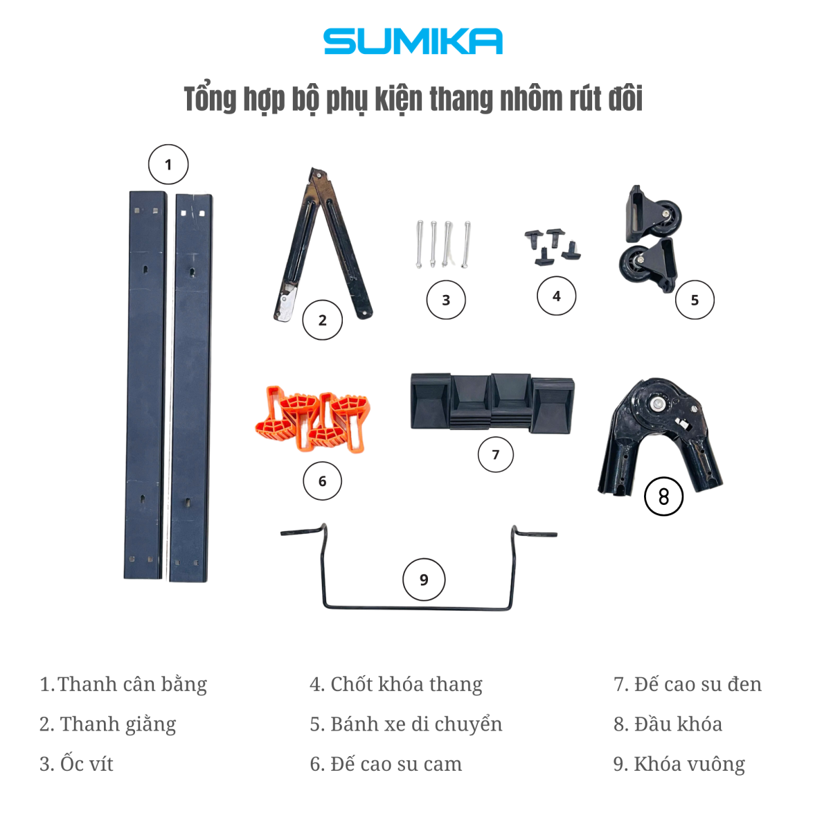 Ưu điểm nổi bật của thang nhôm rút đôi Sumika SKS440D