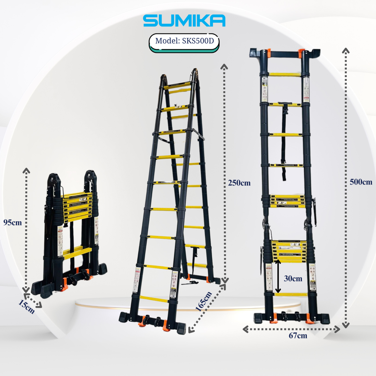 Ưu điểm nổi bật của thang nhôm rút chữ A Sumika SKS500D