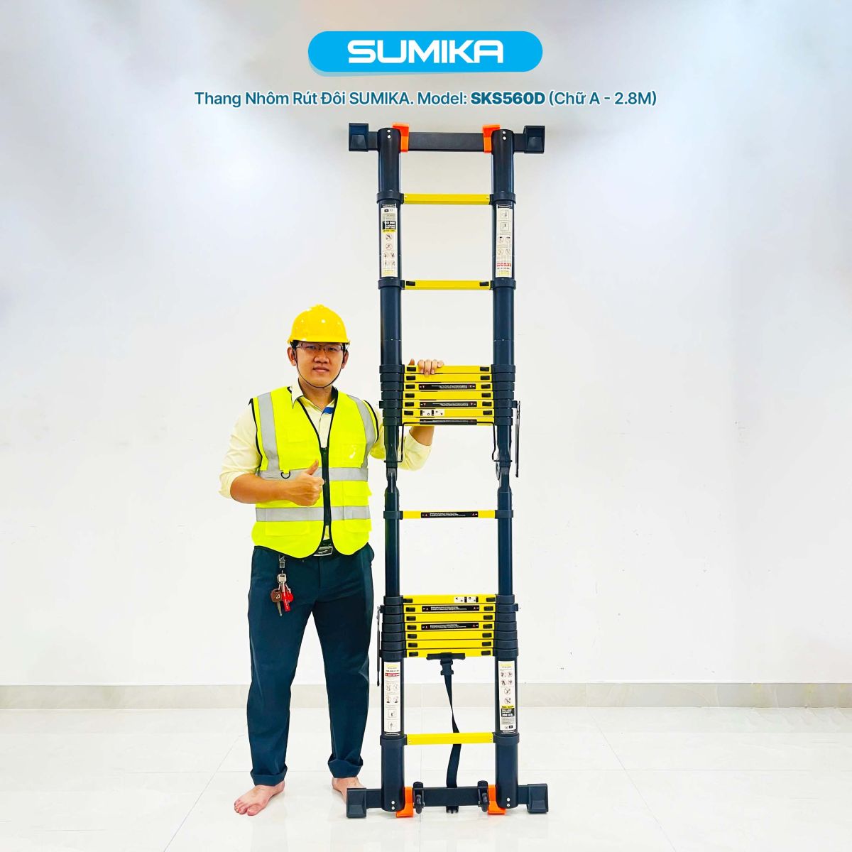 Đặc điểm nổi bậtc của thang nhôm rút chữ A Sumika SKS560D