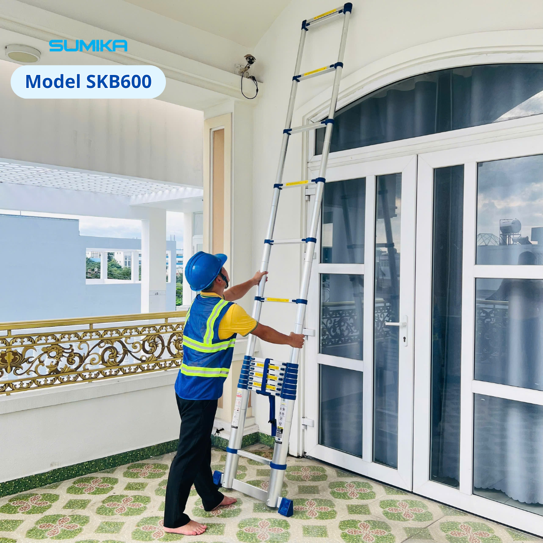 Ứng dụng của thang nhôm rút đơn Sumika SKB600