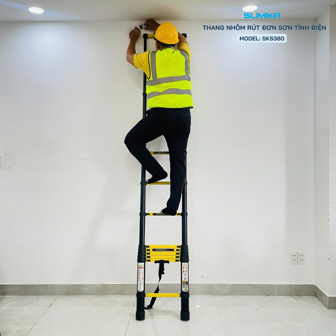 Ứng dụng của thang nhôm rút đơn Sumika SKS380