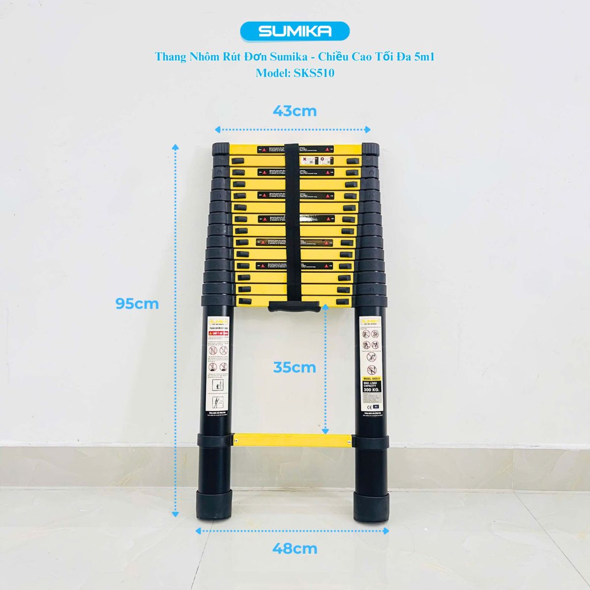 Đặc điểm nổi bật của thang nhôm rút đơn Sumika SKS510 