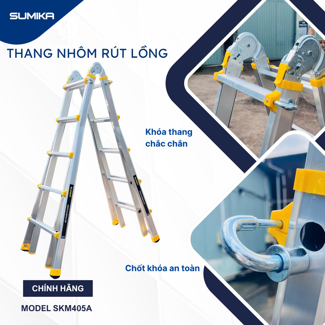 Ưu điểm nổi bật của thang nhôm gấp đa năng Sumika SKM405A