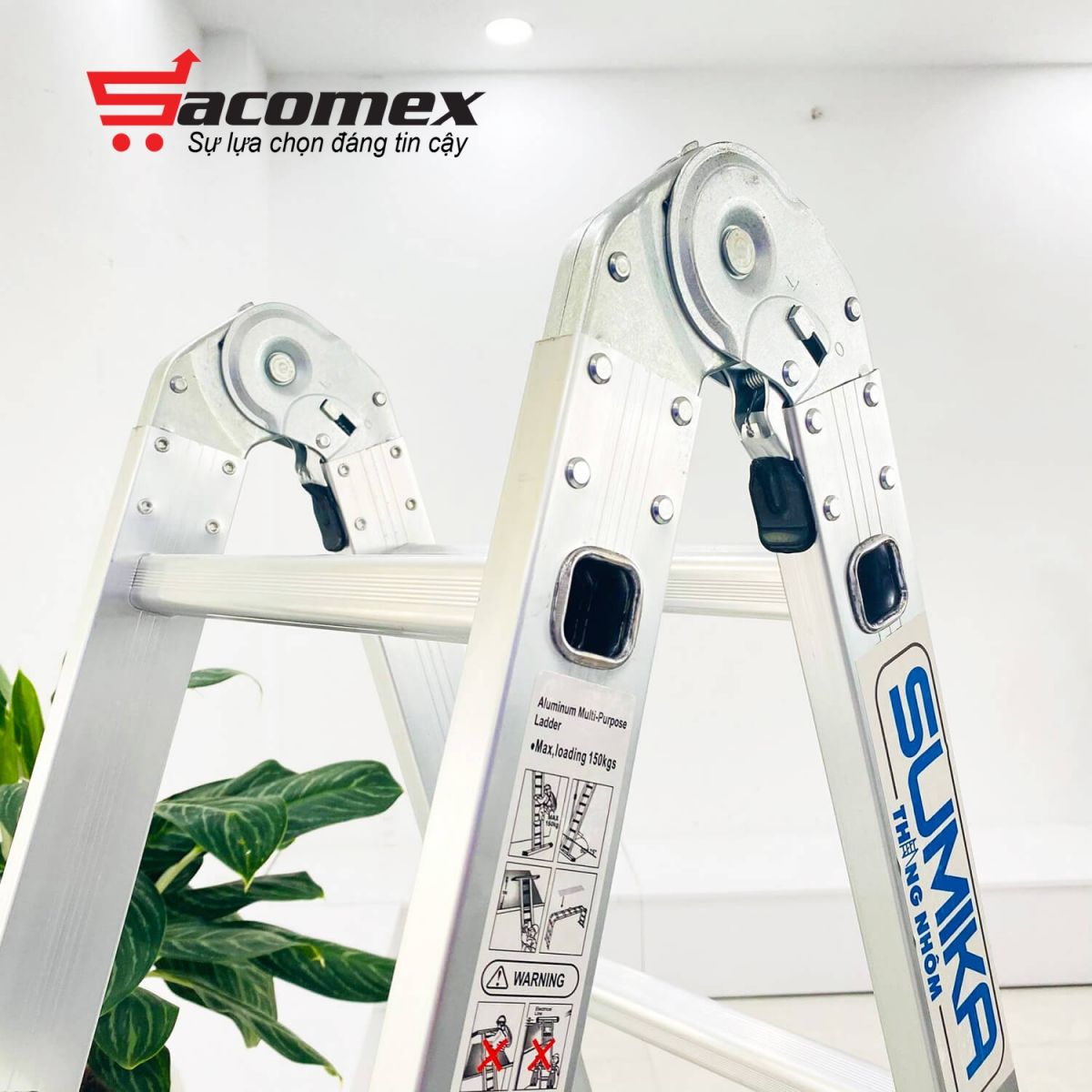 thang nhôm xếp 4 đoạn Sumika SK604