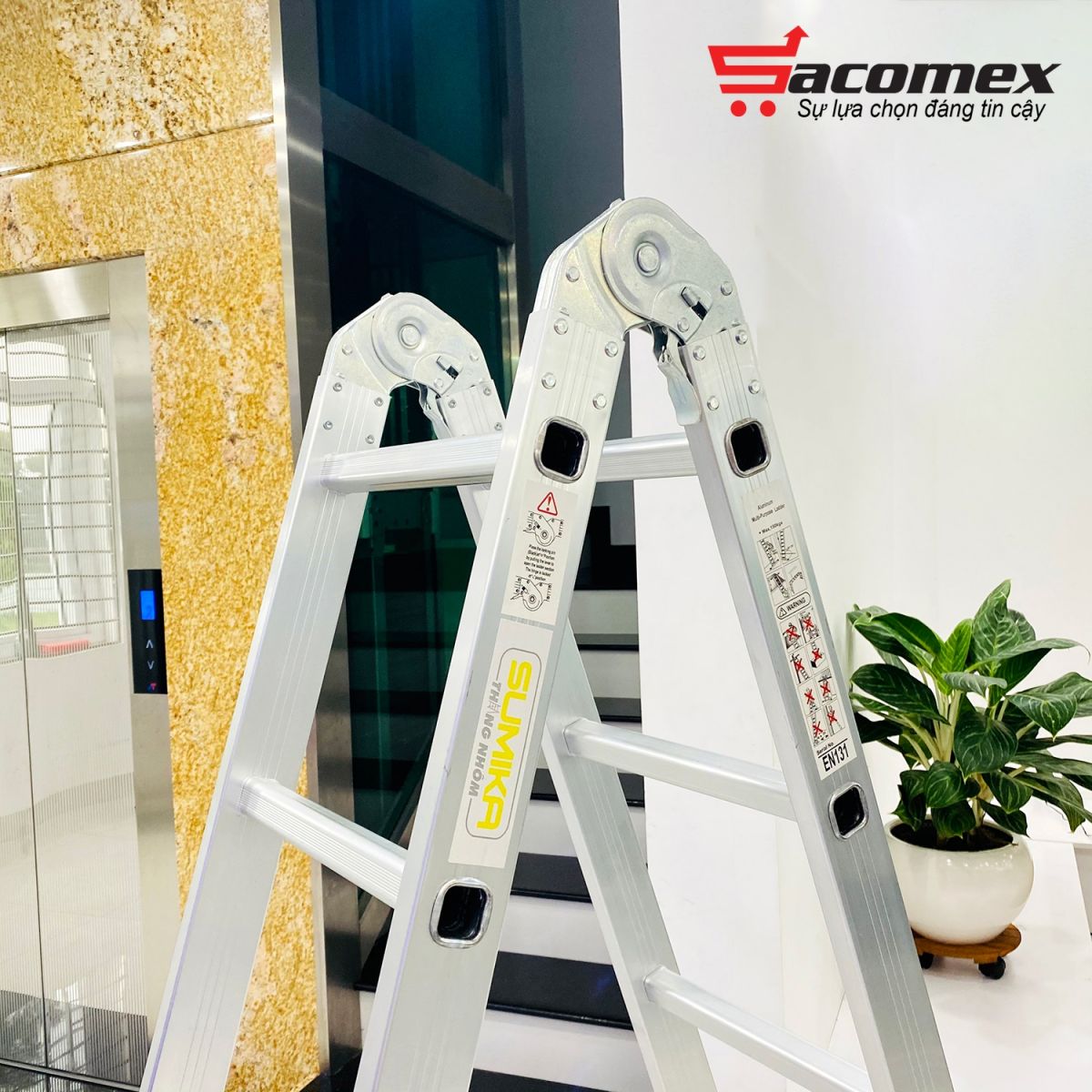 thang nhôm xếp chữ A Sumika SK206