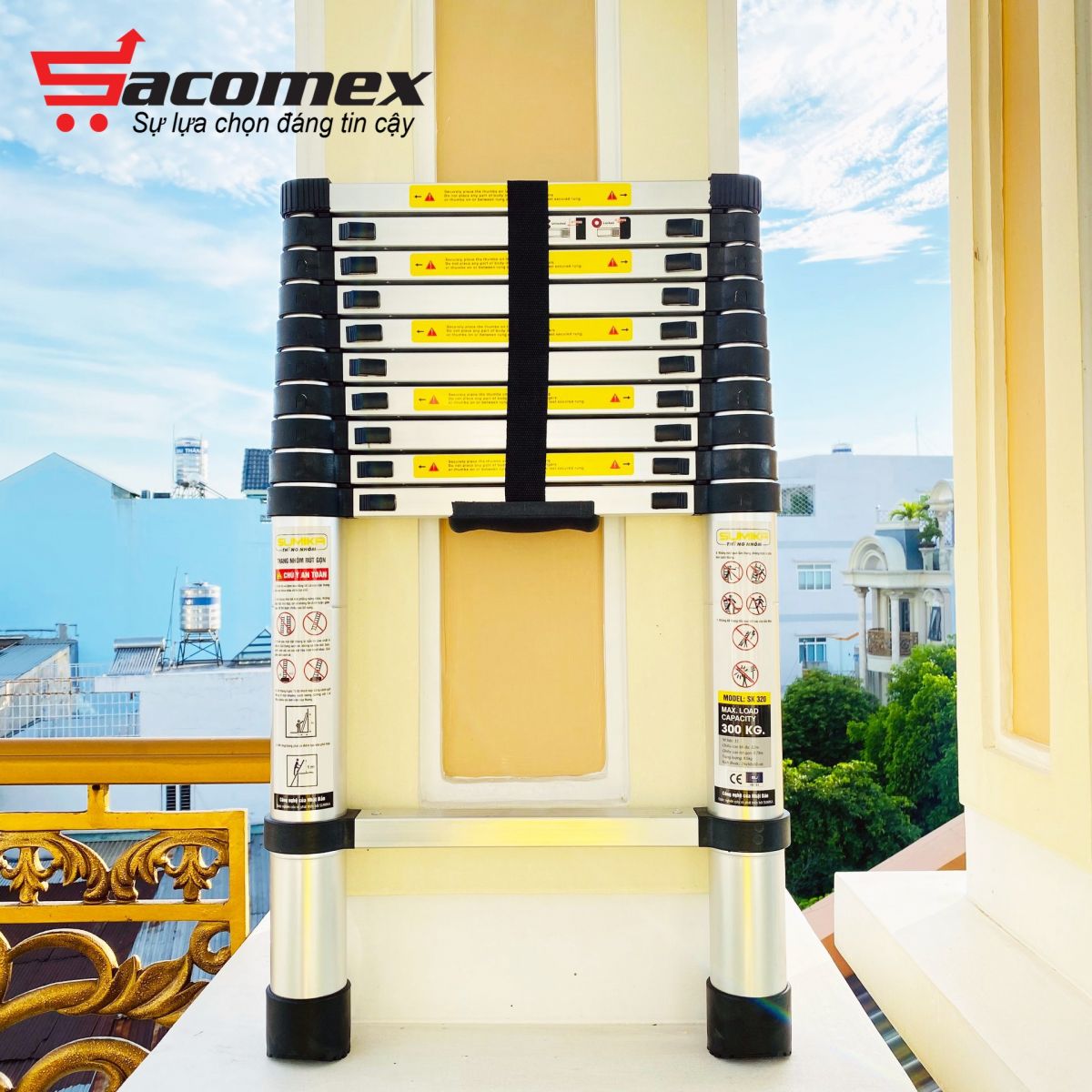 Hướng dẫn sử dụng thang nhôm rút gọn Sumika SK320