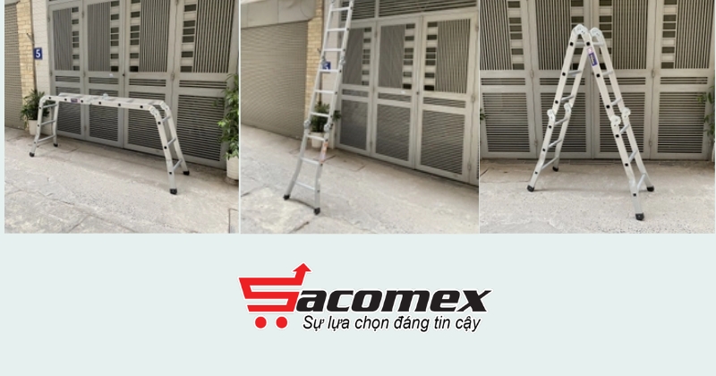 Thiết kế 5 tư thế linh hoạt của thang nhôm gấp chữ M Ninda ND-403