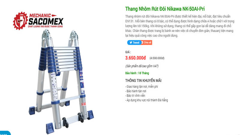 thang-nhom-rut-chu-a-nikawa-nk-50ai-chuyen-ho-tro-son-nha-sacomex