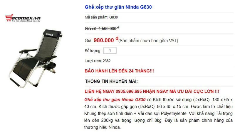 ghe-xep-doc-sach-ninda-g830-sacomex