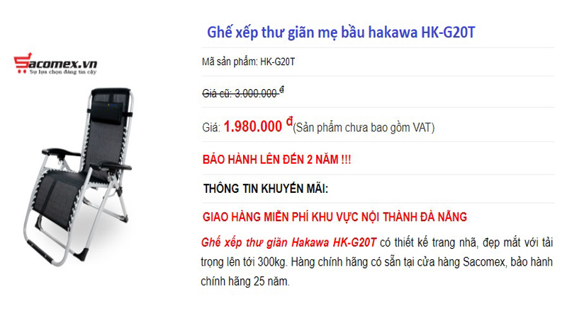 ghe-xep-thu-gian-me-bau-hakawa-hk-g20t-sacomex