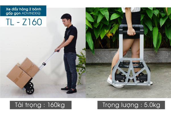 Ứng dụng thực tế và lợi ích khi sử dụng xe đẩy hàng 2 bánh gấp gọn ADVINDEQ TL-Z160