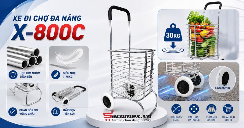 Đặc điểm cấu tạo và thông số kỹ thuật nổi bật của xe đi chợ đa năng X-800C