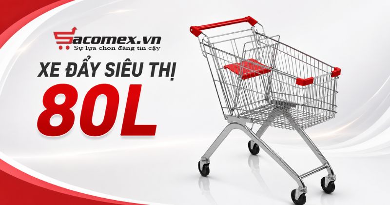 Xe đẩy siêu thị dung tích 80L