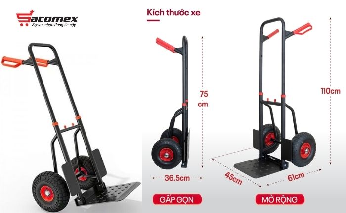 Đặc điểm nổi bật của Xe kéo đẩy hàng 2 bánh gấp gọn Fujihome CC6300